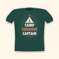 Camp Cookout Captain camping t-shirt — forest tee mockup