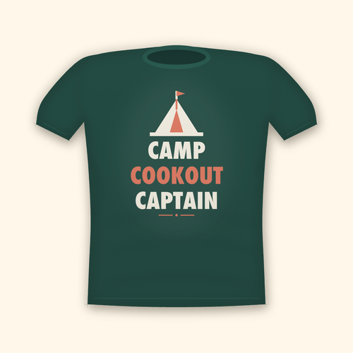 Camp Cookout Captain camping t-shirt — forest tee mockup