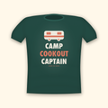 Camp Cookout Captain camping t-shirt — forest tee mockup