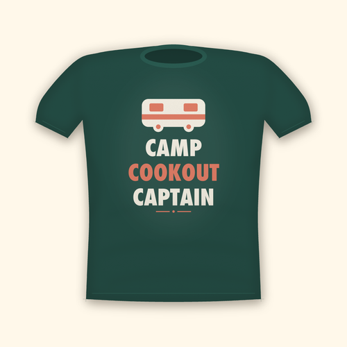 Camp Cookout Captain camping t-shirt — forest tee mockup