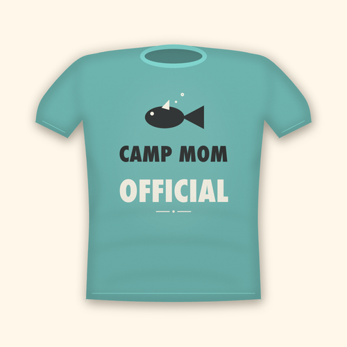 Camp Mom Official camping t-shirt — teal tee mockup