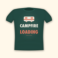 Campfire Loading camping t-shirt — forest tee mockup