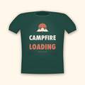 Campfire Loading camping t-shirt — forest tee mockup