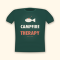 Campfire Therapy camping t-shirt — forest tee mockup