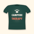 Campfire Therapy camping t-shirt — forest tee mockup