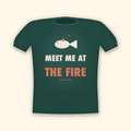Meet Me At The Fire camping t-shirt — forest tee mockup
