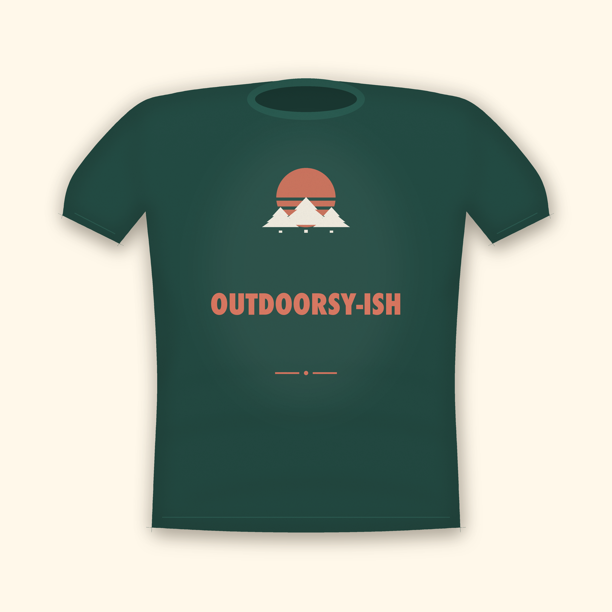 Outdoorsy-ish camping t-shirt — forest tee mockup
