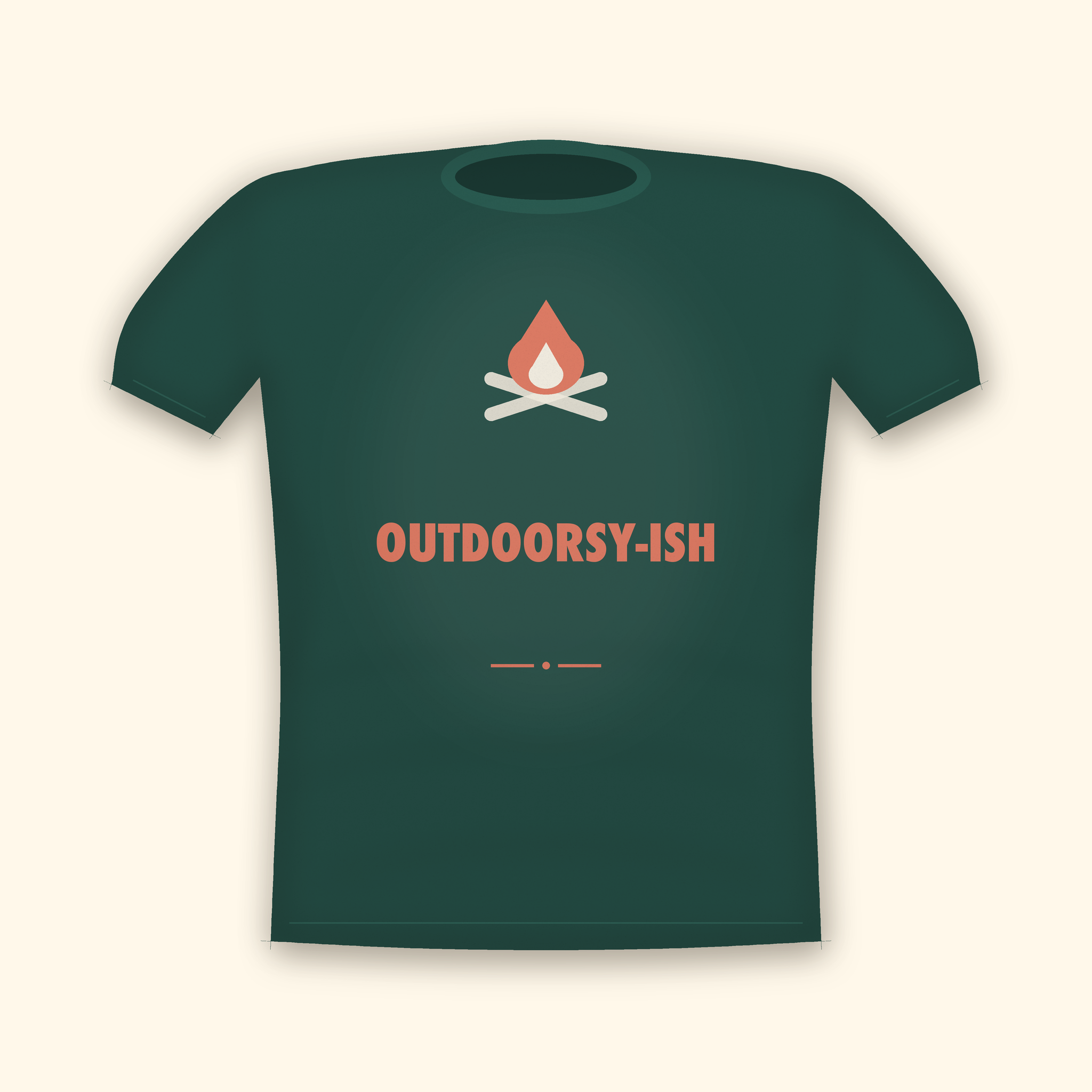 Outdoorsy-ish camping t-shirt — forest tee mockup