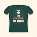 The Mountains Are Calling camping t-shirt — forest tee mockup