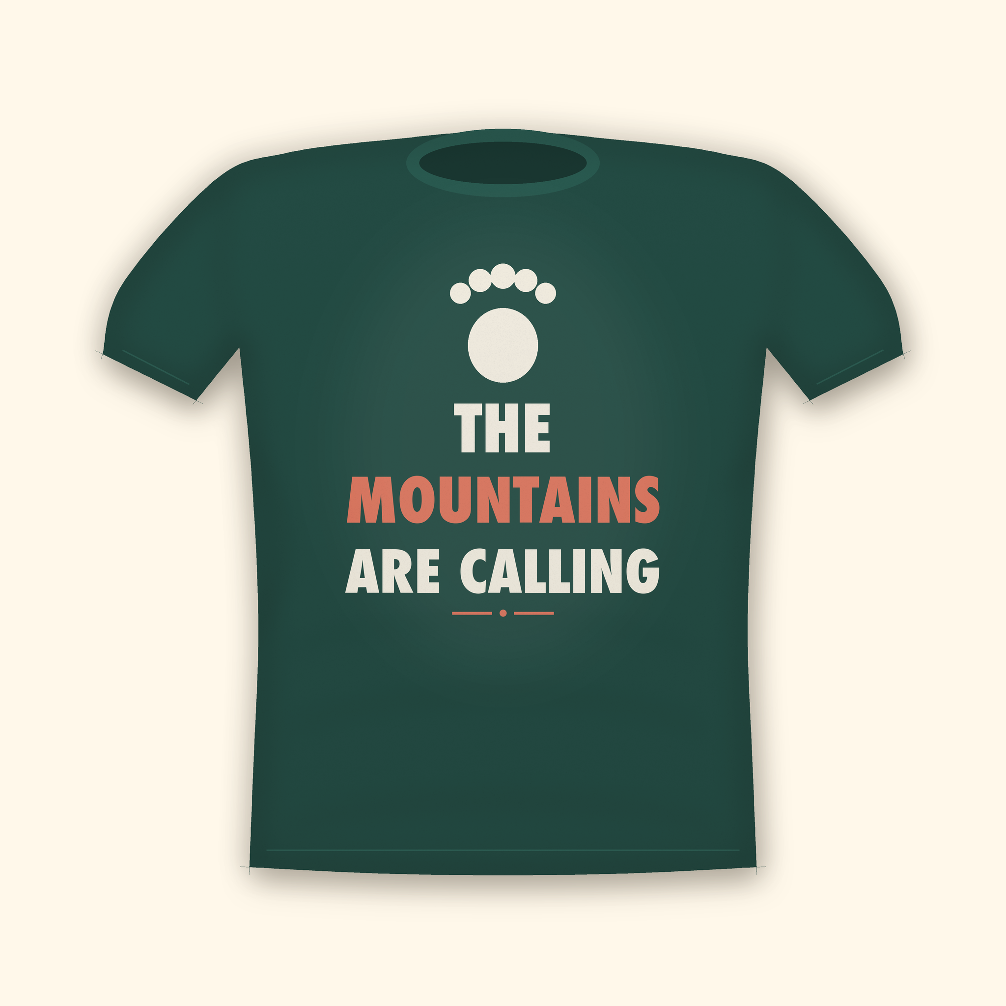 The Mountains Are Calling camping t-shirt — forest tee mockup